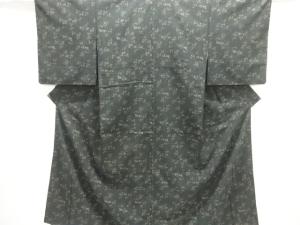 アンティーク　抽象模様織り出し本塩沢着物